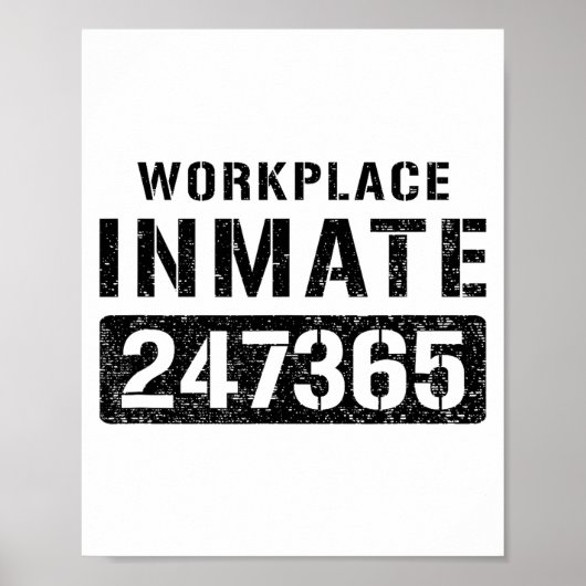 Workplace Worker Prisoner Inmate Halloween Costume Poster (Vorne)