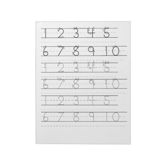 Worksheet zur Nummernüberwachung Notizblock (Rotiert)