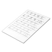 Worksheet zur Nummernüberwachung Notizblock (angewinkelt)