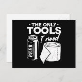 Workshop Beer Toilet Paper Tools Postkarte (Vorne/Hinten)