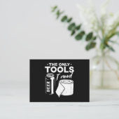 Workshop Beer Toilet Paper Tools Visitenkarte (Stehend Vorderseite)