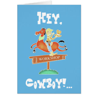 Workshop Cowboy's Geburtstagskarte