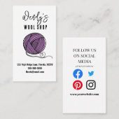 Workshop für Wollwaren Visitenkarte (Vorne/Hinten)