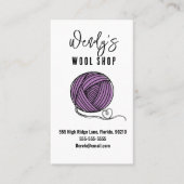 Workshop für Wollwaren Visitenkarte (Vorderseite)