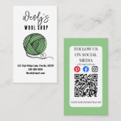 Workshop für Wollwaren Visitenkarte (Vorne/Hinten)