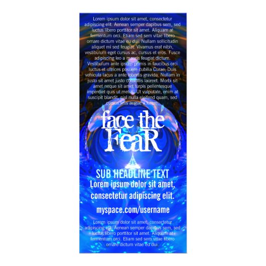 Workshop- oder Event-Rack-Karte Werbekarte (Hinten)