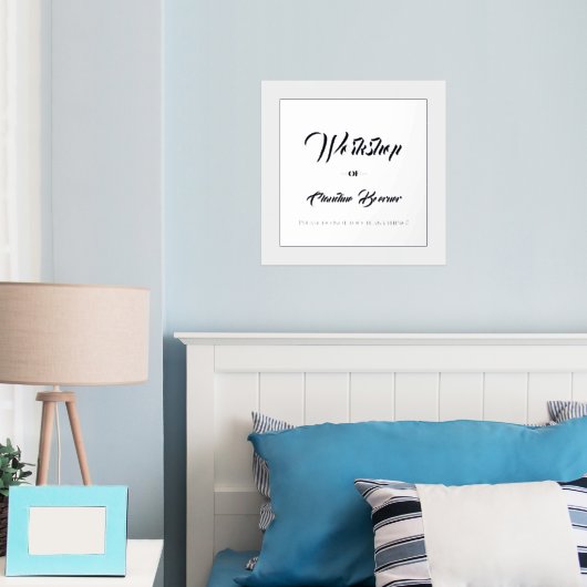 Workshop Sign for Artist Foil Accent Poster Print (In Situ (Schlafzimmer))