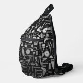 Workshop-Tools für Schwarz und Silber Crossbody Bag (Rechte Ecke)