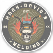 Workshop zum Schweißen von personalisiertem Schwei Aufkleber (Vorderseite)