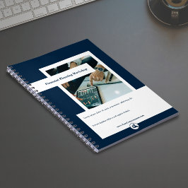 Workshop zur Finanzplanung White & Blue Notizblock