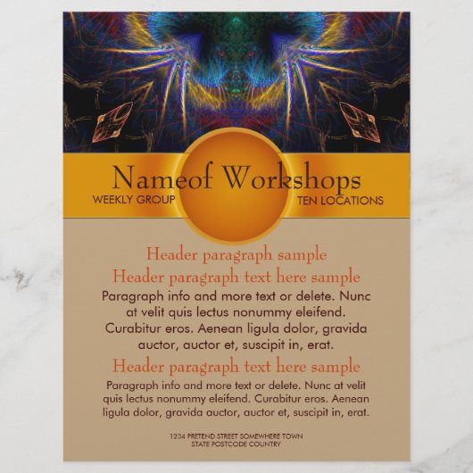 Workshops Party Events Fantasy Art Flyer Vorlage (Vorderseite)