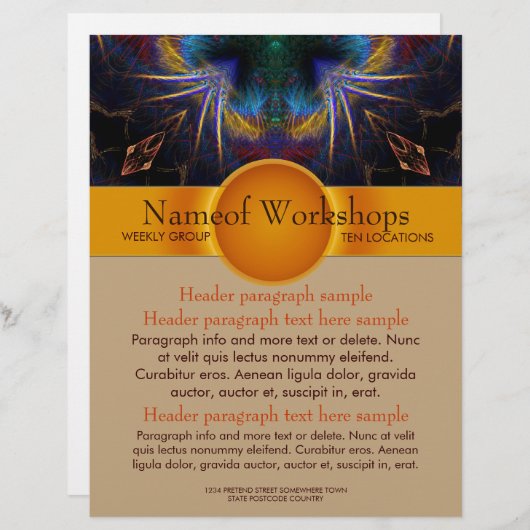 Workshops Party Events Fantasy Art Flyer Vorlage (Vorne/Hinten)