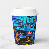 WorkSpace-Mittagessen Pappbecher (Rückseite)