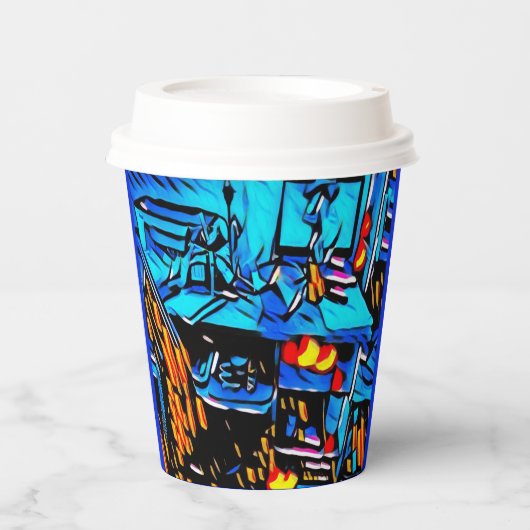 WorkSpace-Mittagessen Pappbecher (Vorderseite)