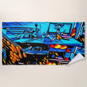 WorkSpace-Mittagessen Strandtuch (Vorderseite)