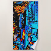 WorkSpace-Mittagessen Strandtuch (Vorderseite)