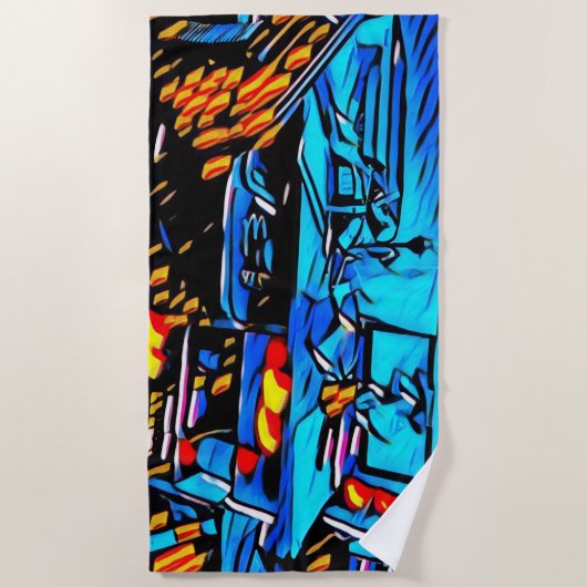 WorkSpace-Mittagessen Strandtuch (Vorderseite)