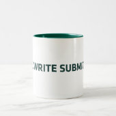 WorkWriteSubmitWait Zweifarbige Tasse (Mittel)