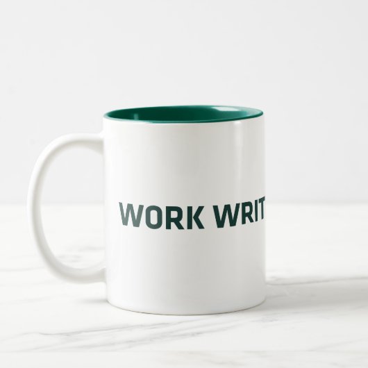 WorkWriteSubmitWait Zweifarbige Tasse (Links)