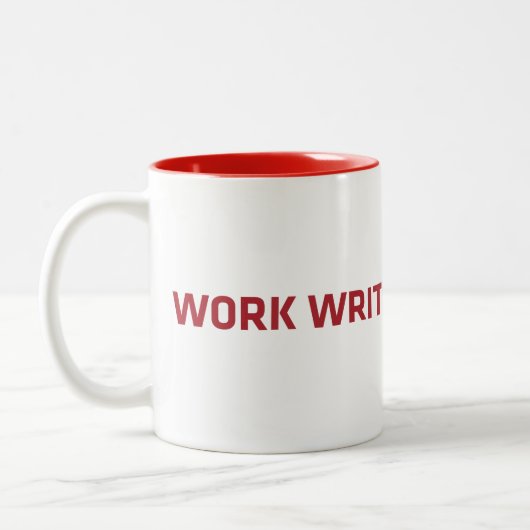 WorkWriteSubmitWait Zweifarbige Tasse (Links)
