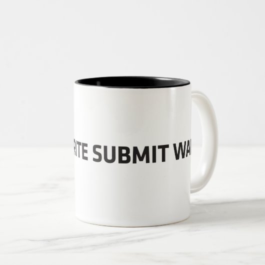 WorkWriteSubmitWait Zweifarbige Tasse (VorderseiteRechts)