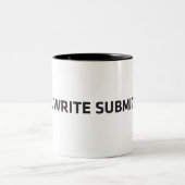 WorkWriteSubmitWait Zweifarbige Tasse (Mittel)