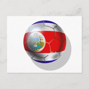 World 2014 Costa Rica Fahnenfußballball Postkarte