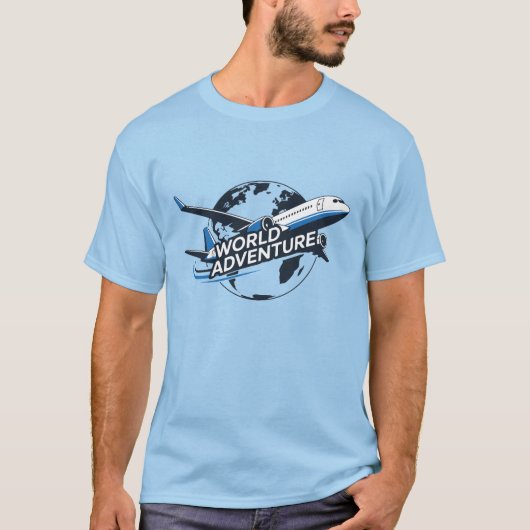 World Adventure Airplane Travel T-Shirt (Vorderseite)