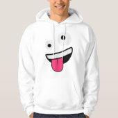 World Albern Crazy Eyes Zany Face Emojis Hallo Hoodie (Vorderseite)