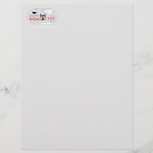 World Amateur Radio Active Briefbogen (Vorderseite)