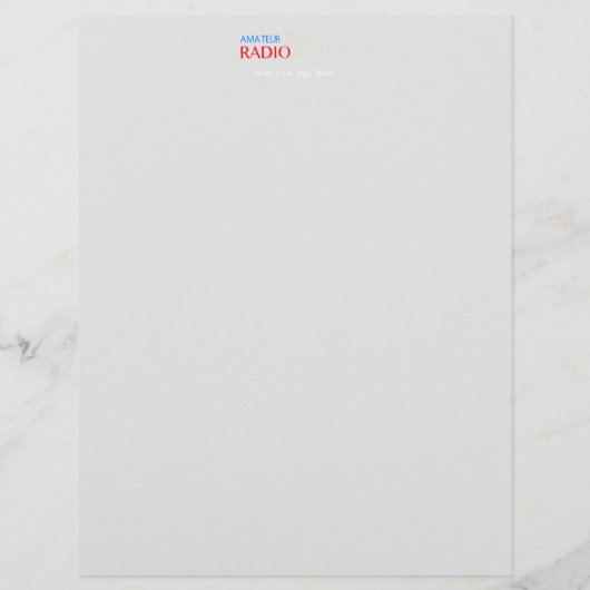 World Amateur Radio Active Briefbogen (Rückseite)