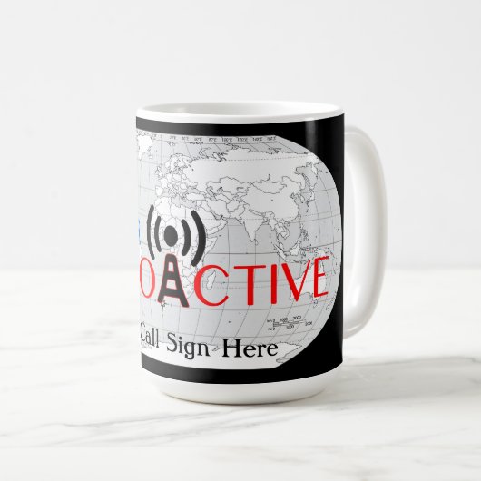 World Amateur Radio Active Kaffeetasse (VorderseiteRechts)