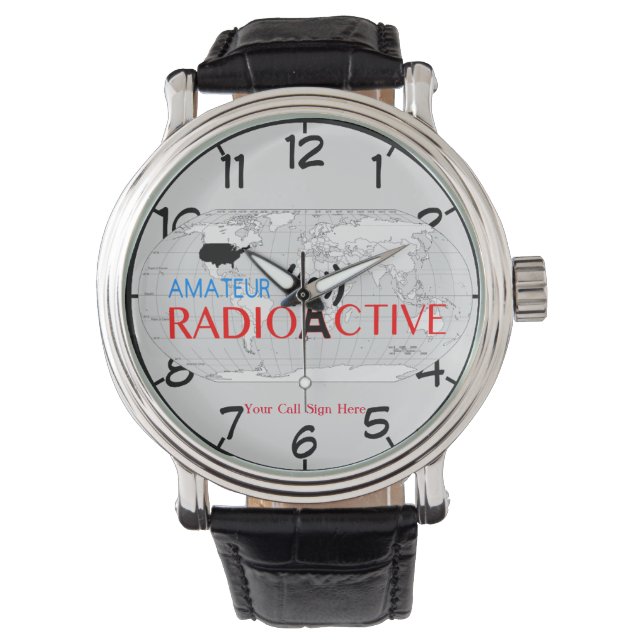 World Amateur Radio Active Numberwatch Armbanduhr (Vorderseite)
