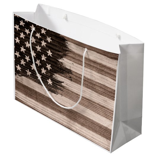 World American Flag USA Large Gift Bag Große Geschenktüte (Rückseite Schrägansicht)