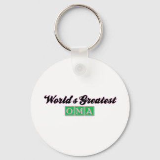 World' das Beste Oma (grün) Schlüsselanhänger