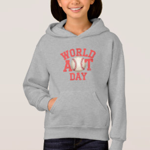 World Art Day Baseball Design Hoodie