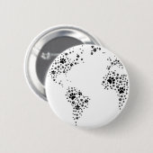 World Atlas Dog Paw Prints Button (Vorne & Hinten)