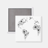 World Atlas Dog Paw Prints Magnet (Vorderseite/Rückseite)
