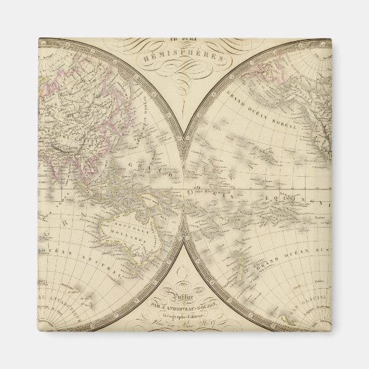 World Atlas Map Magnet (Vorne)