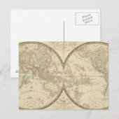 World Atlas Map Postkarte (Vorne/Hinten)