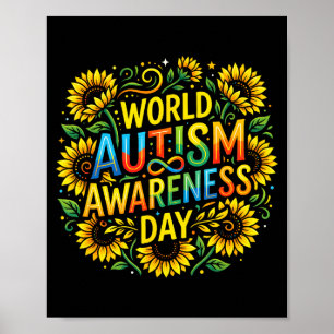 World Autism Awareness Day 2. April Schleifen Merc Poster