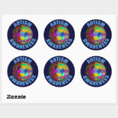 World Autismus Awareness 3" Round Stickers (6/shee (Blatt)