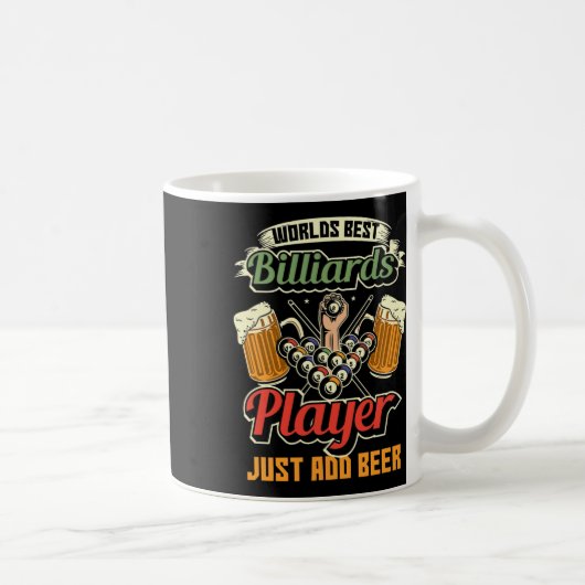 World Best Billiards Player - Bier Funny S hinzufü Kaffeetasse (Rechts)
