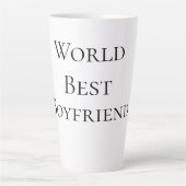 World best boyfriend husband man valentine's day m milchtasse (Vorderseite)