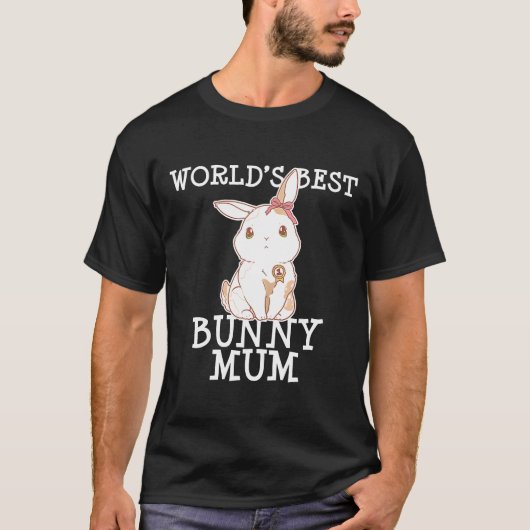 World Best Bunny Mum Cool Osterfest Niedlicher Rab T-Shirt (Vorderseite)