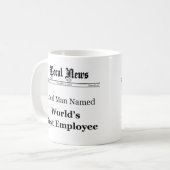 World Best Employee Classic Newspaper Tasse (Men) (Vorderseite Links)
