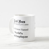 World Best Employee Classic Newspaper Tasse (Women (Vorderseite Links)