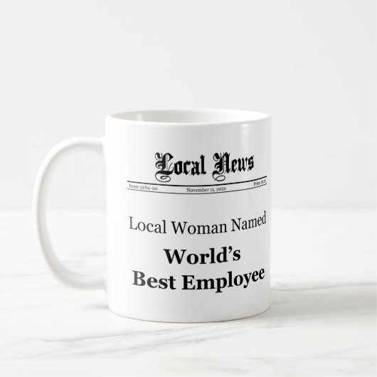 World Best Employee Classic Newspaper Tasse (Women (Links)