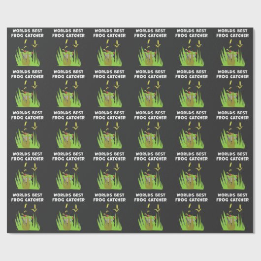 World Best Frog Catcher Gift Lago Amphibien Geschenkpapier (Flach)