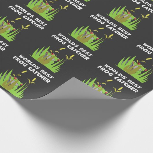World Best Frog Catcher Gift Lago Amphibien Geschenkpapier (Ecke)